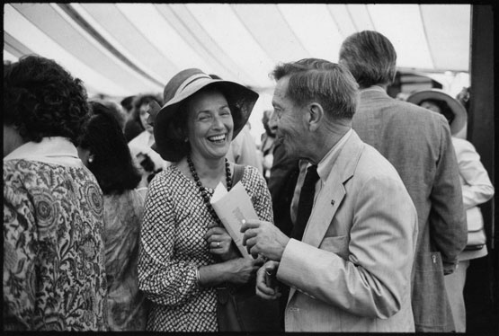 ohn Cheever with his wife Mary at the American Academy of Arts and Letters. May 18, 1977.